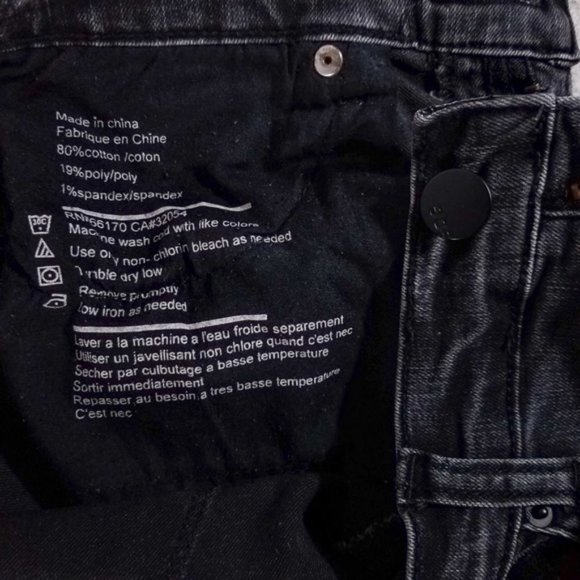 BDG 26x30 Cigarette Mid Rise Black Dark Gray Jeans - Picture 4 of 8